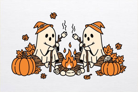 Autumn Halloween Ghost Friends SVG: A Creative Asset for Designers and Makers