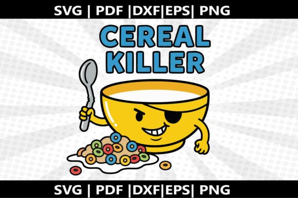 Cereal Killer SVG Cricut Cut File: A Versatile Design for Creative Crafting
