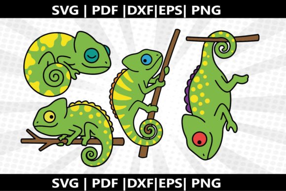 Chameleon SVG Cricut Cut File