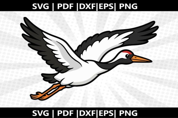 Crane Bird SVG Cricut Cut File