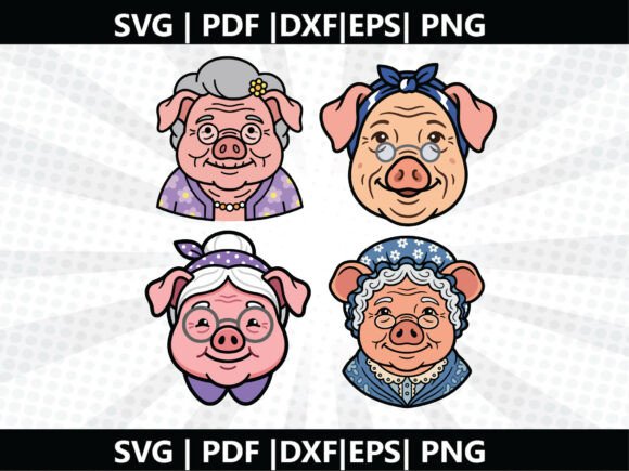 Create Stunning Crafts with the Pig Granny SVG Cricut Cut File