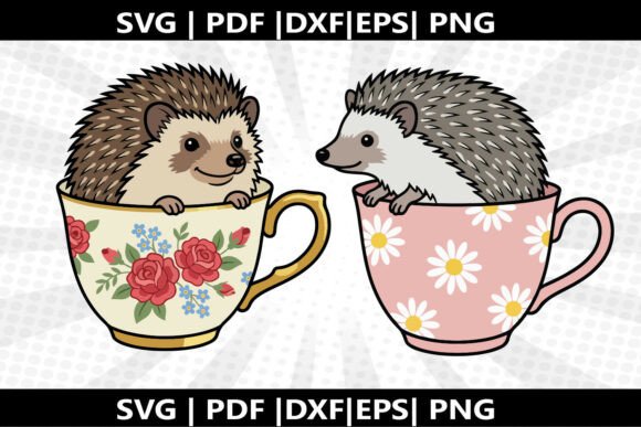 Creating Unique Crafts with the Hedgehog in Teacup SVG Cricut Cut File