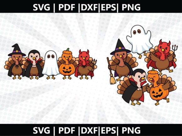 Design Your Own Turkey Halloween SVG Cut File