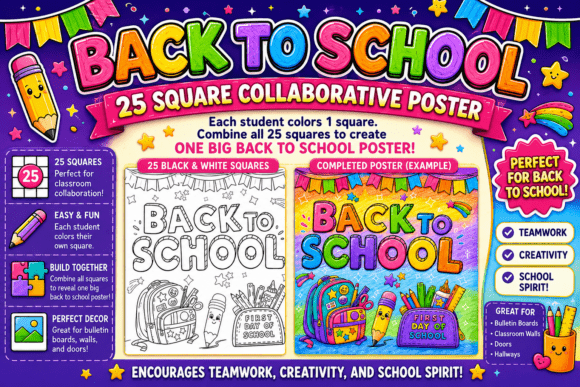 Free Back to School Teamwork Poster