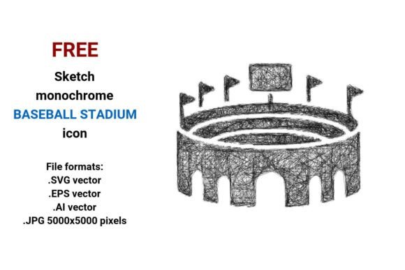 FREE Sketch Baseball Stadium Icon: A Versatile Resource for Designers and Creators