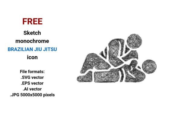 FREE Sketch Brazilian Jiu Jitsu Icon: A Versatile Resource for Designers and Enthusiasts