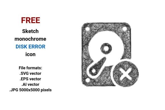 Free Sketch Disk Error Icon