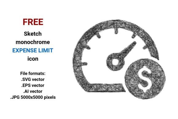 Free Sketch Expense Limit Icon