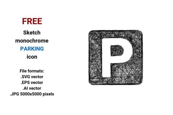 FREE Sketch Parking Icon: A Versatile Design Asset for Modern Projects