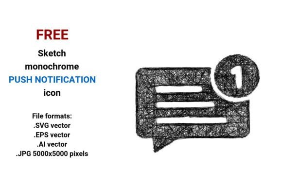 Free Sketch Push Notification Icon