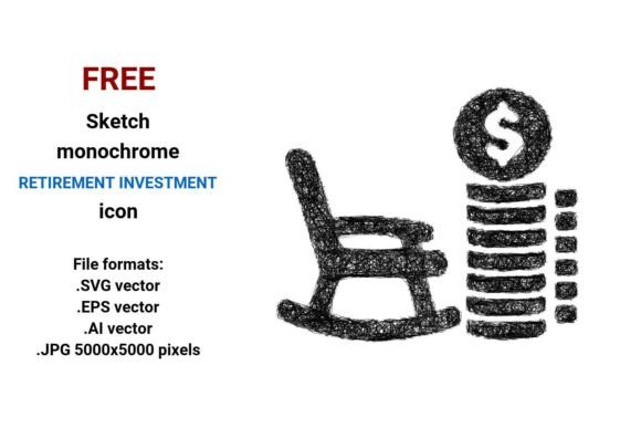 FREE Sketch Retirement Investment Icon