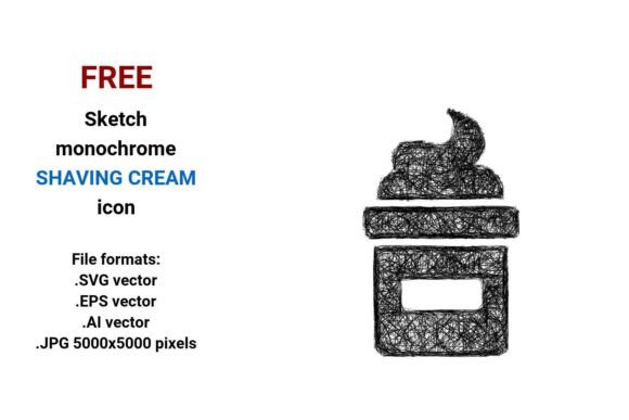 Free Sketch Shaving Cream Icon