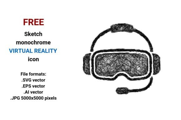 FREE Sketch Virtual Reality Icon: A Versatile Resource for Designers and Developers