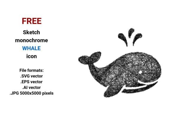 FREE Sketch Whale Icon: A Versatile Tool for Modern Design