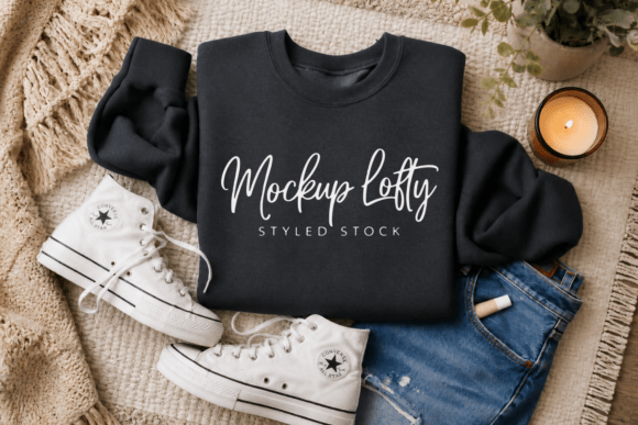 Gildan Dark Heather Flat Lay Mockup: Elevate Your Brand with a Minimalist Design Tool