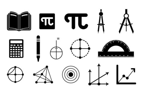 Math and Geometry Icon SVG Bundle