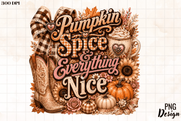 Pumpkin Spice Everything Nice PNG Design