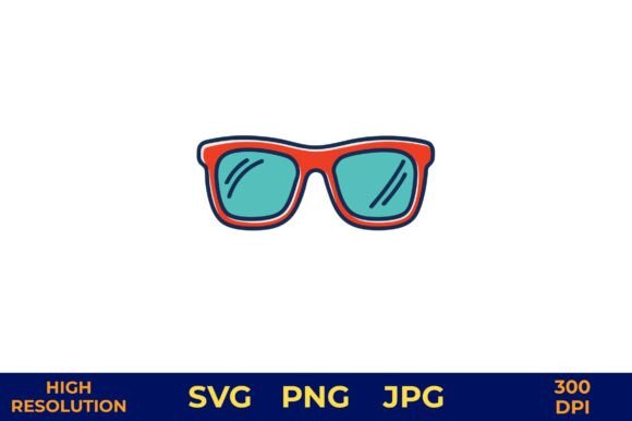 Retro Glasses Vector in Vibrant Colors