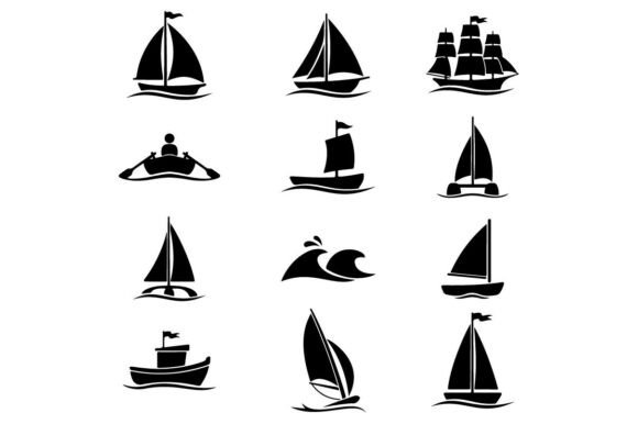 Sailboat SVG Bundle - Boat Silhouette