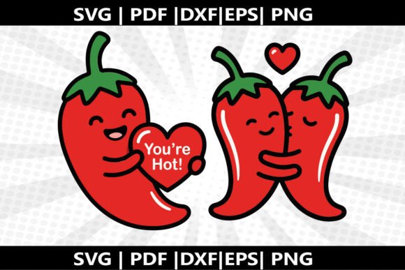 Spicy Pepper Love SVG Cricut Cut File