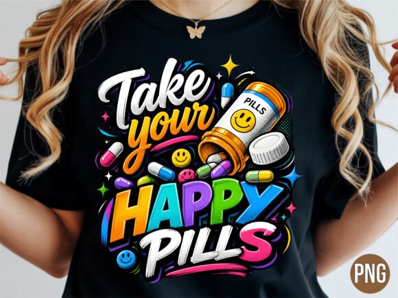 Take Your Happy Pills Retro Aesthetic: A Timeless Design for Modern Creations