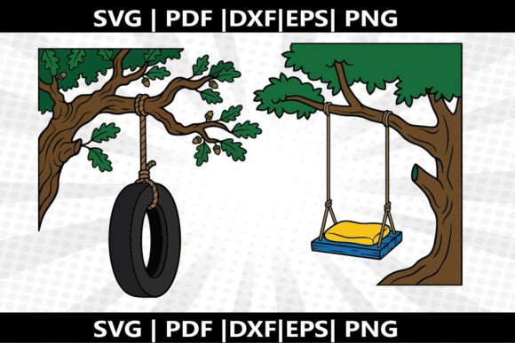 Tree Swing SVG Cricut Cut File